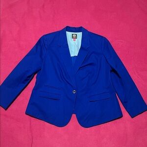 Vince Camuto Royal Blue Single-Button Blazer